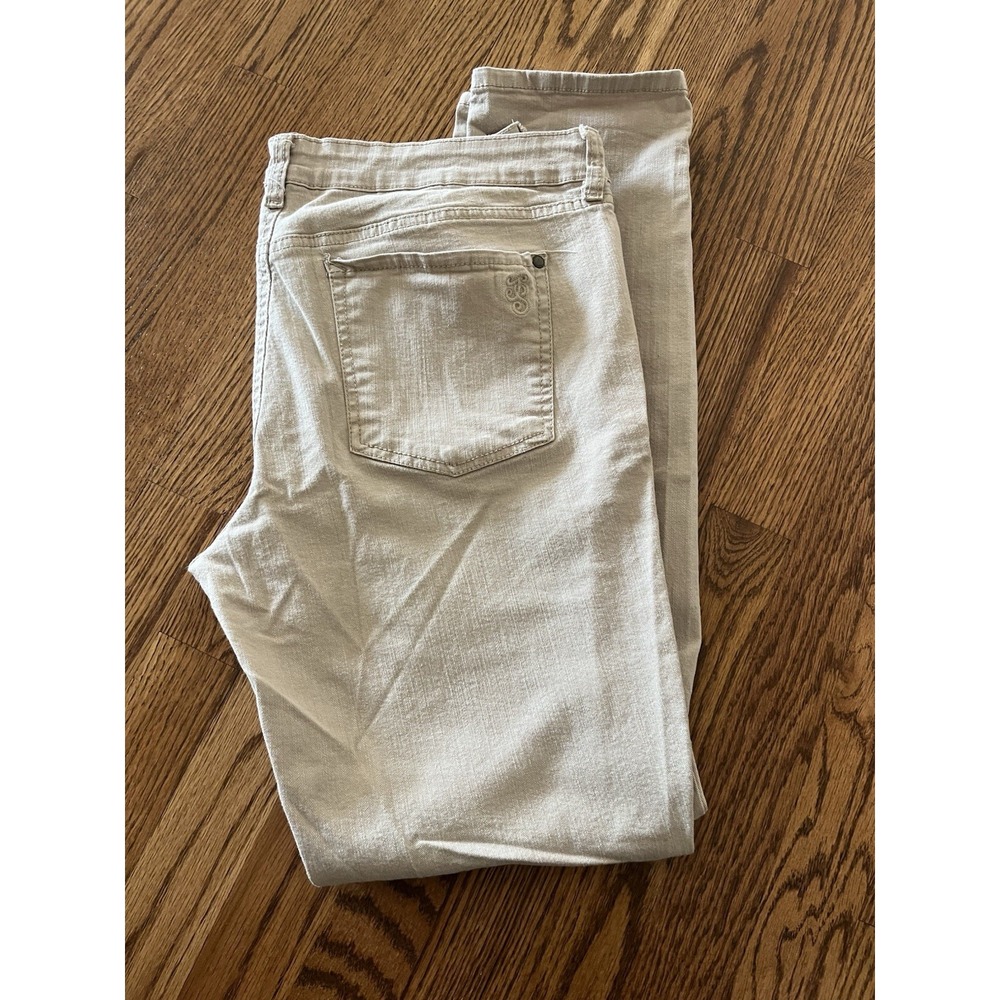 Jessica Simpson Forever Skinny Jeans Women 32 Khaki Good Low Rise Stretch